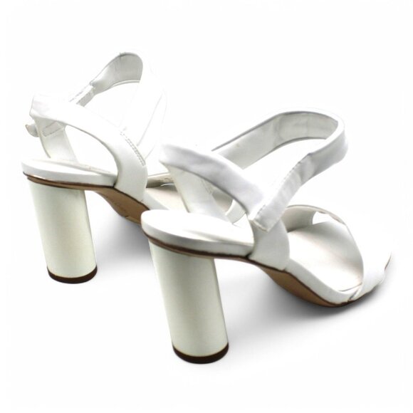 Franco Sarto Osmina Ankle Strap Sandals - White Faux Leather - Picture 5 of 8